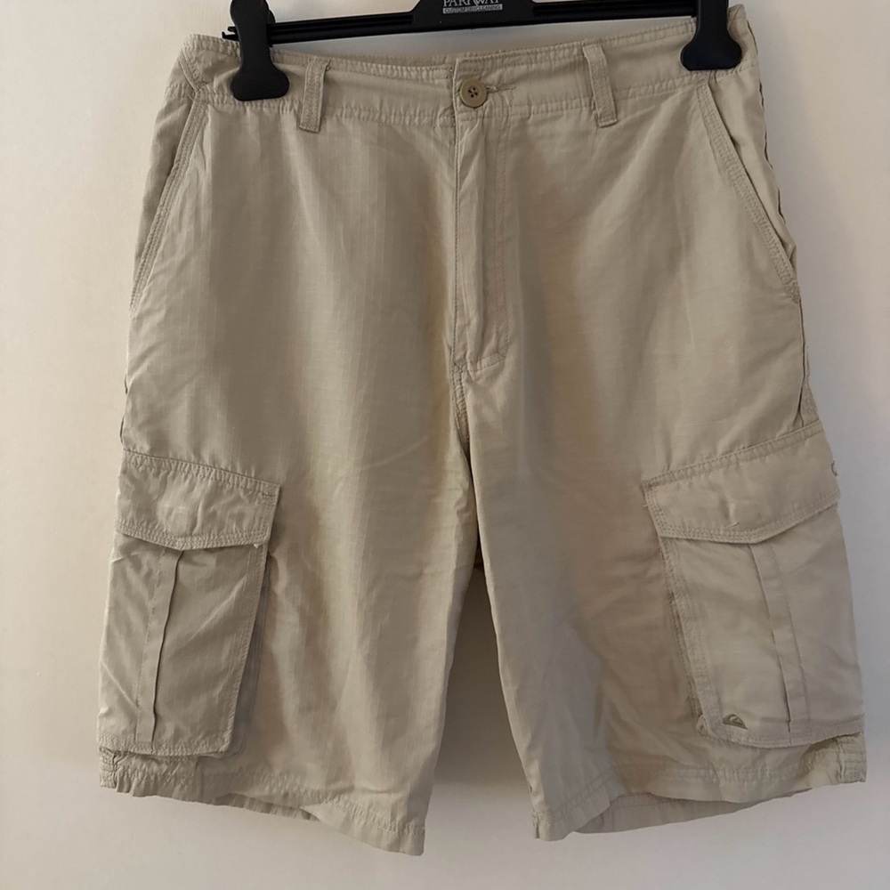 Quicksilver Cargo Utility Baggy Shorts Khaki Mens 32